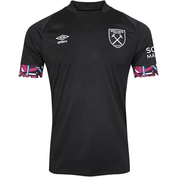 Umbro West Ham United Men S Away Jersey Black Vibrant Blue Pink White