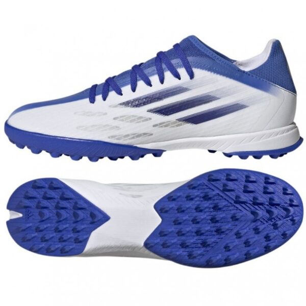 Adidas X Speedflow.3 Turf Shoes-white /royal Blue