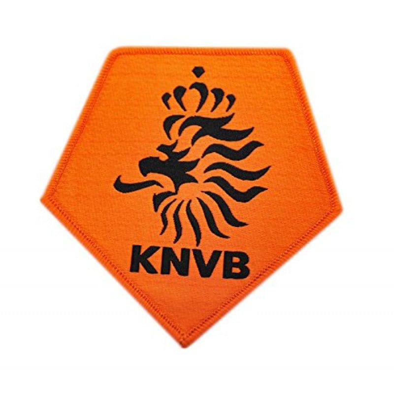 Netherlands Holland KNVB Logo Orange Square Embroidered Iron on Patch Crest  Badge 2 X 2 1/2 Inch New