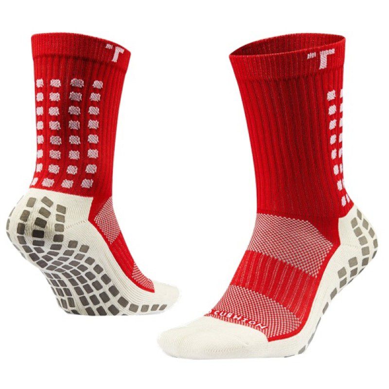 Trusox® Mid-calf Cushioned Socks - Red - Soccer USA