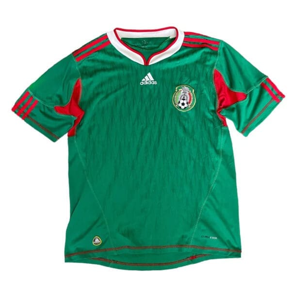 Green Adidas Mexico soccer jersey.