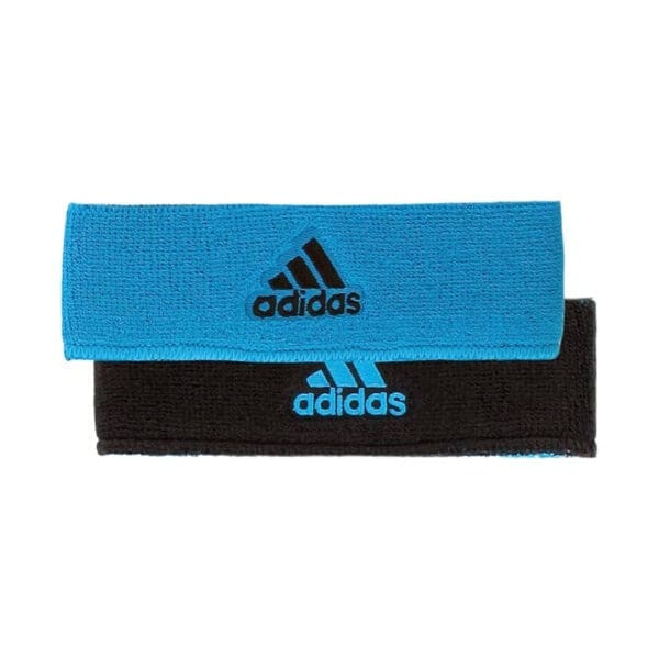 Adidas blue and black headbands.