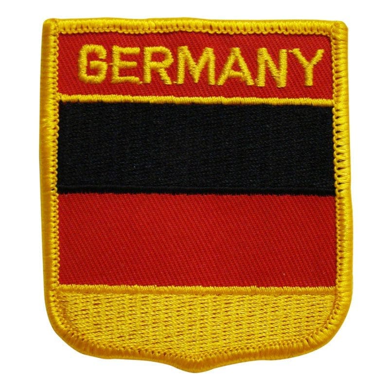 Germany Shield Vinyl Bumper Sticker – 100mm Deutschland Decal, Glossy Black/Red/Gold