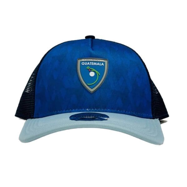 Blue and black Guatemala soccer hat.