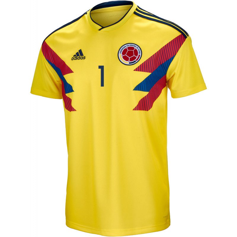 adidas Colombia Official Home Youth Soccer Jersey World Cup Russia 2018 ...