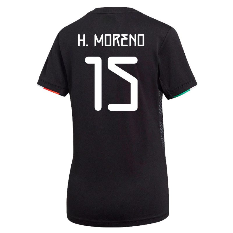 Mexico No15 Moreno Home Long Sleeves Soccer Country Jersey