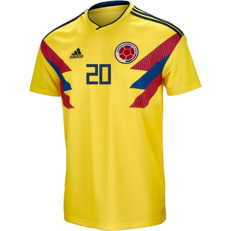adidas Colombia Official Home Youth Soccer Jersey World Cup Russia 2018 (G. Moreno 20