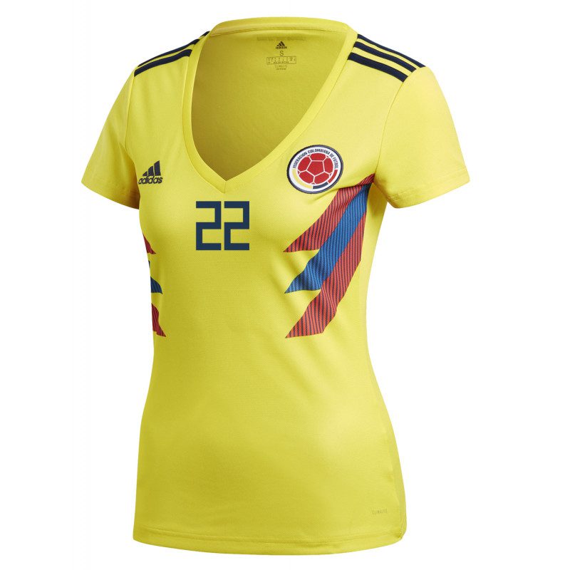 adidas Colombia Official Women's Home Soccer Jersey World Cup Russia 2018  Lerma #22 - Soccer Shop USA