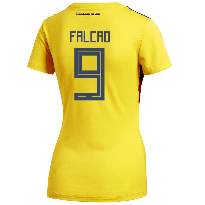 adidas Colombia Official Women's Home Soccer Jersey World Cup Russia 2018 Falcao #9 Shop USA