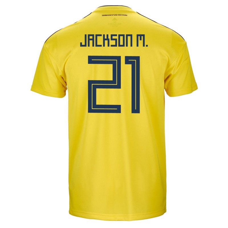 adidas Colombia Official Youth Soccer Jersey World Cup 2018 (Jackson M. #21 ) - Shop USA