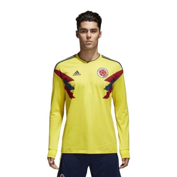 adidas Colombia Men's Long Sleeve Home Jersey WC 2018 - Image 2