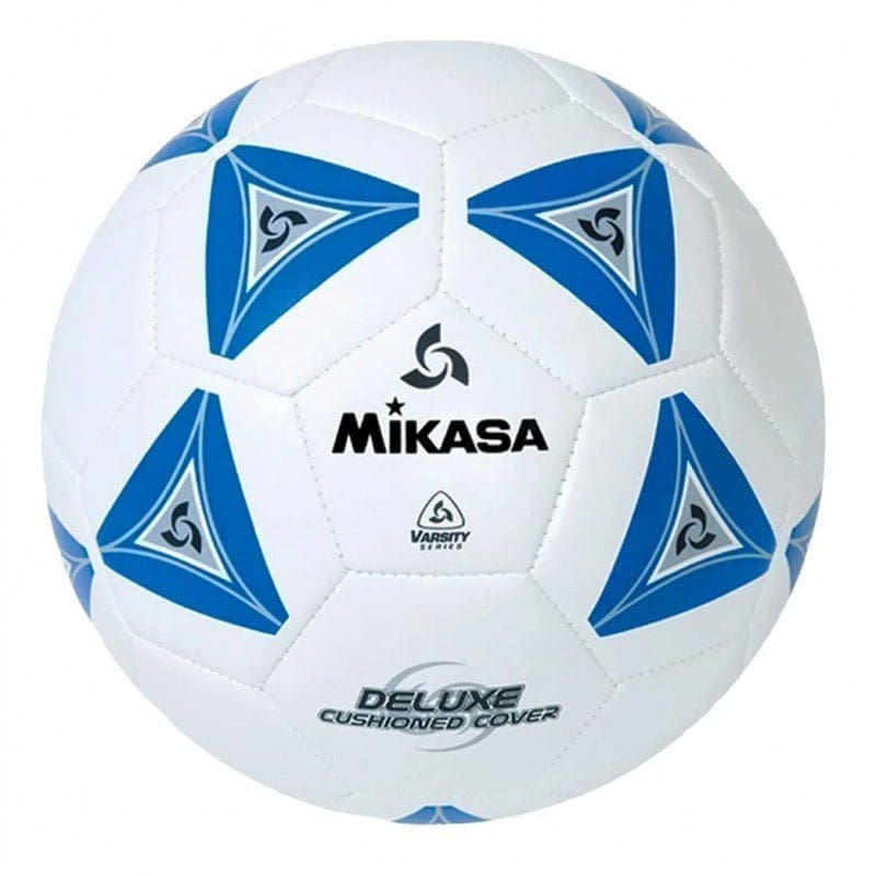 Mikasa Deluxe Cushioned Cover Soccer Ball White/Blue Soccer Shop USA