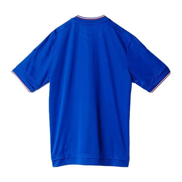 Blue short-sleeved soccer jersey