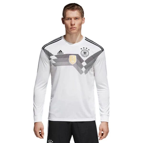 Germany Adidas Soccer Jersey, Long Sleeve, White