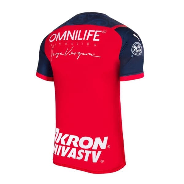 Red and blue short-sleeved jersey