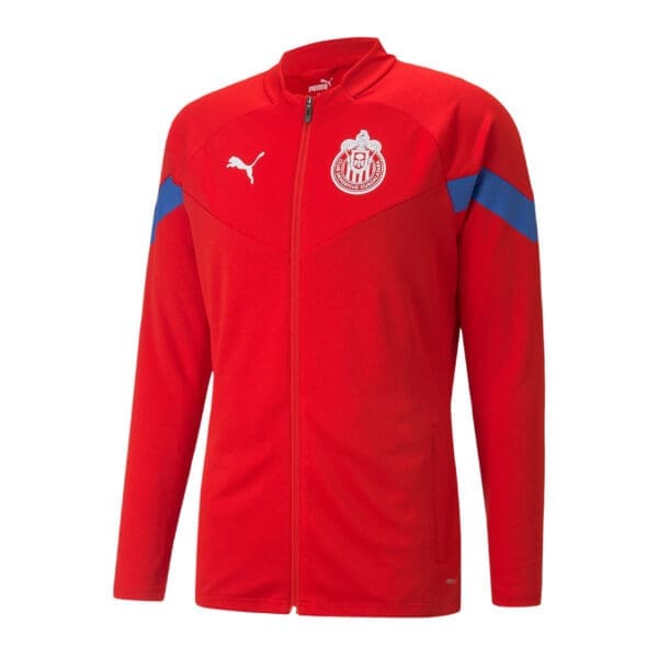 Red Puma Guadalajara soccer jacket.