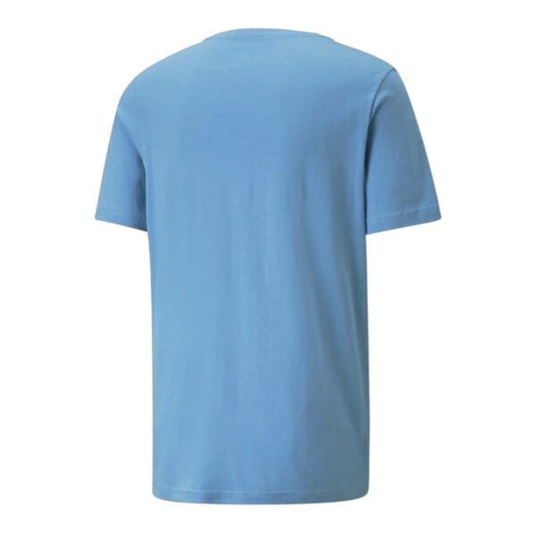 Blue short sleeve t-shirt back view