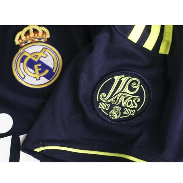 Real Madrid 110 years jersey detail.