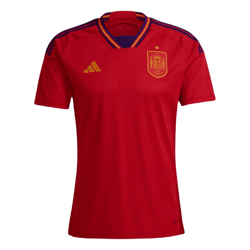 adidas Spain World Cup 22 Home Men's Jersey Soccer Shop USA