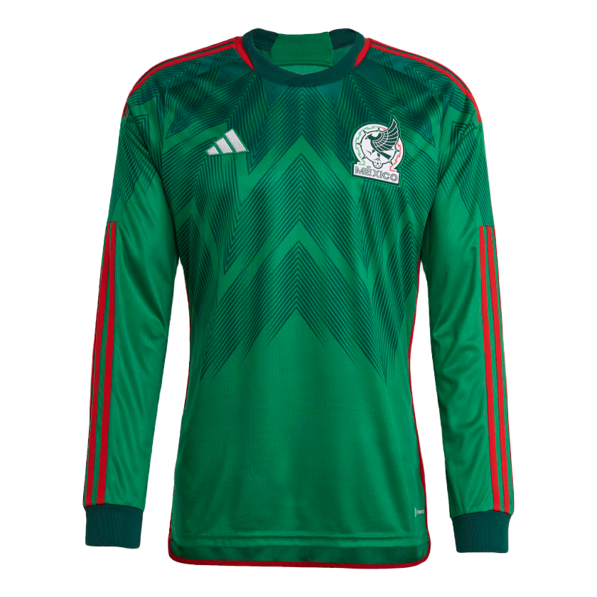 adidas Mexico World Cup 22 Home Men's Long Sleeve Jersey Soccer Shop USA