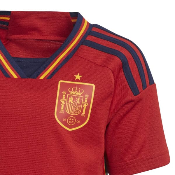 Spain national team jersey detail.