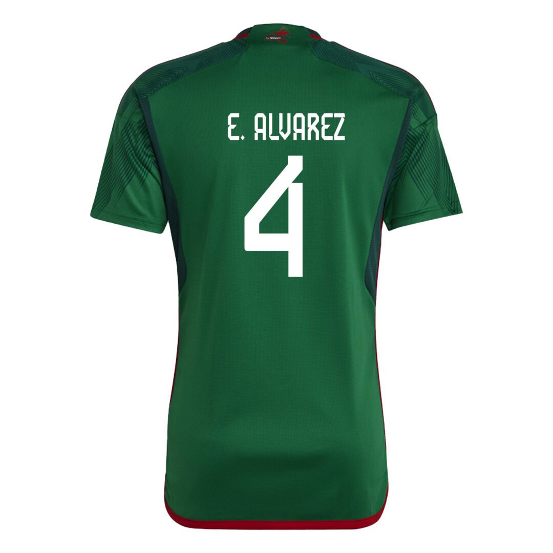 Mexico 2022/23 Home E. Alvarez #4 Jersey Name Set