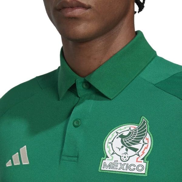 Green Mexico soccer jersey with logo.