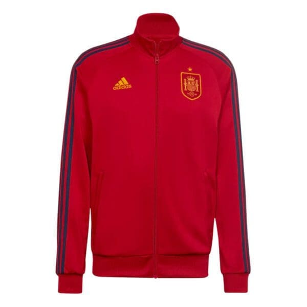 Red Adidas Spain track jacket with crest.