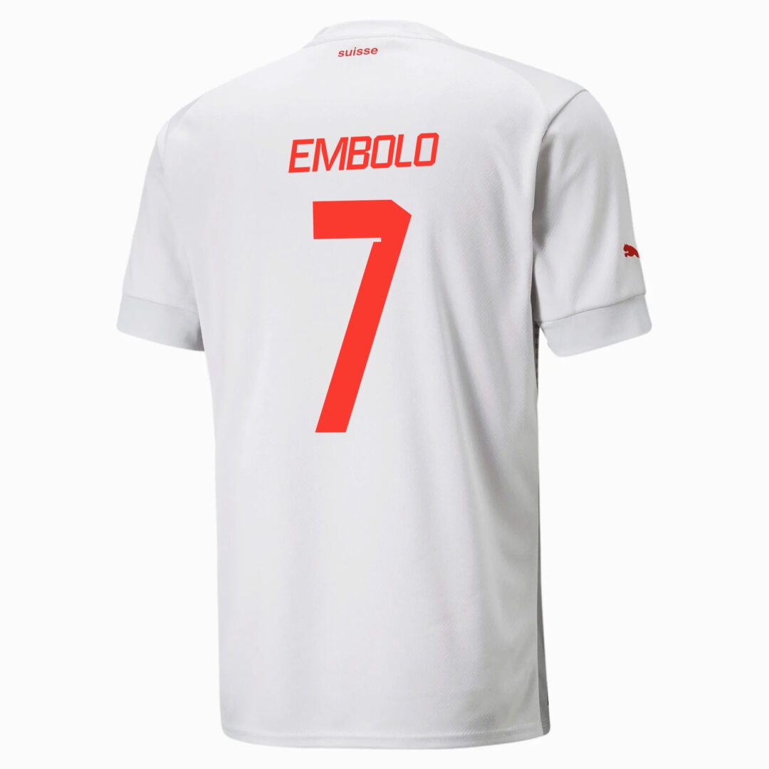 Embolo #7 Switzerland Away World Cup 2022 Jersey - Soccer Shop USA