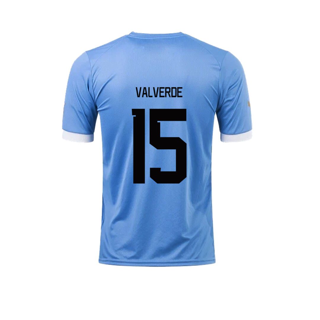 F. Valverde #15 Uruguay Home World Cup 2022 Jersey - Soccer Shop USA