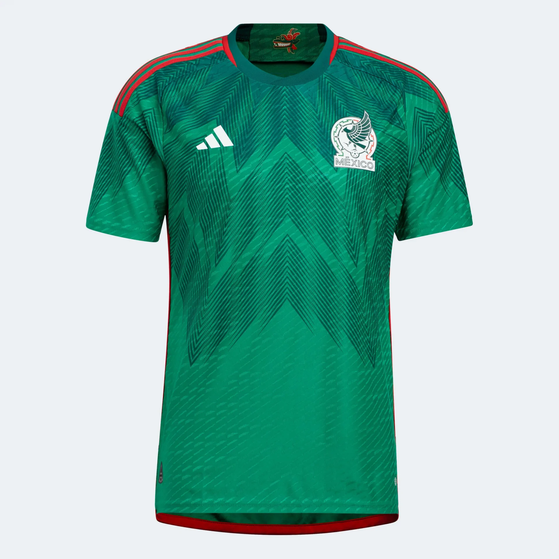 adidas 2022-23 Mexico Home Long-Sleeve Jersey - Green-Red in 2023