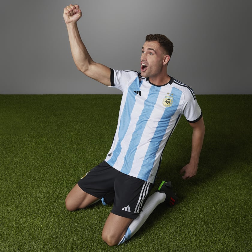 Adidas Argentina 22 Winners Home Jersey - White/Light Blue - Size XS