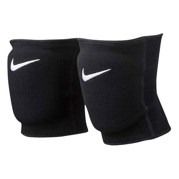 Black Nike knee pads with white swoosh.