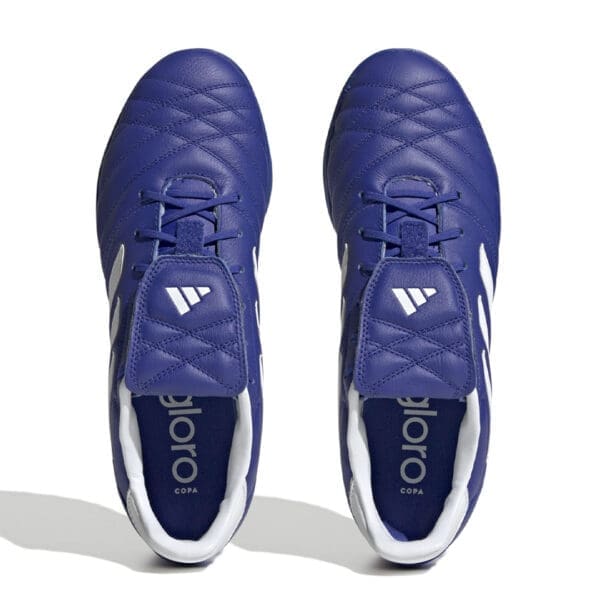 Blue Adidas Copa soccer cleats.