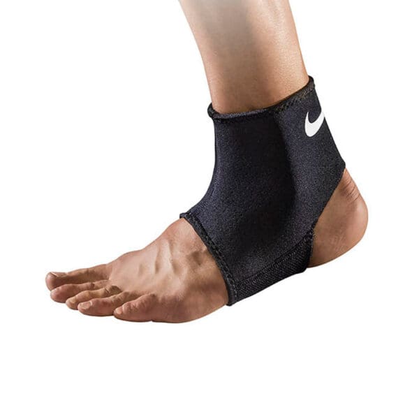 Black Nike ankle support brace.