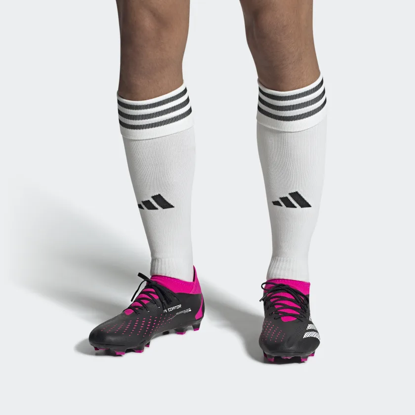 2 Pink / Accuracy.3 - Firm / Black adidas - Cloud Predator Shop Ground White Core Soccer USA Shock Team