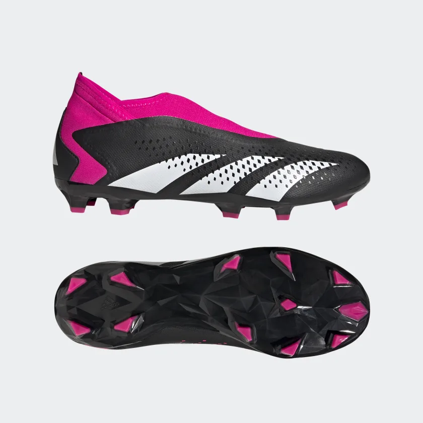 Team - adidas Predator White - Pink Black Ground Shock 2 Firm Laceless Soccer USA / Core Accuracy.3 / Cloud Shop