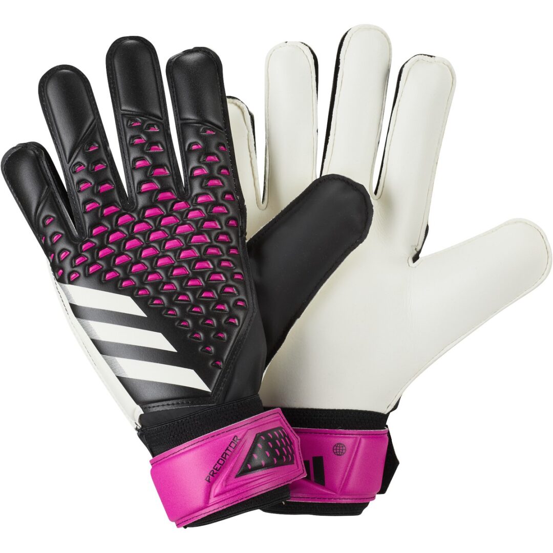 adidas Goalkeeper Training Gloves - Black/White/Pink Soccer USA