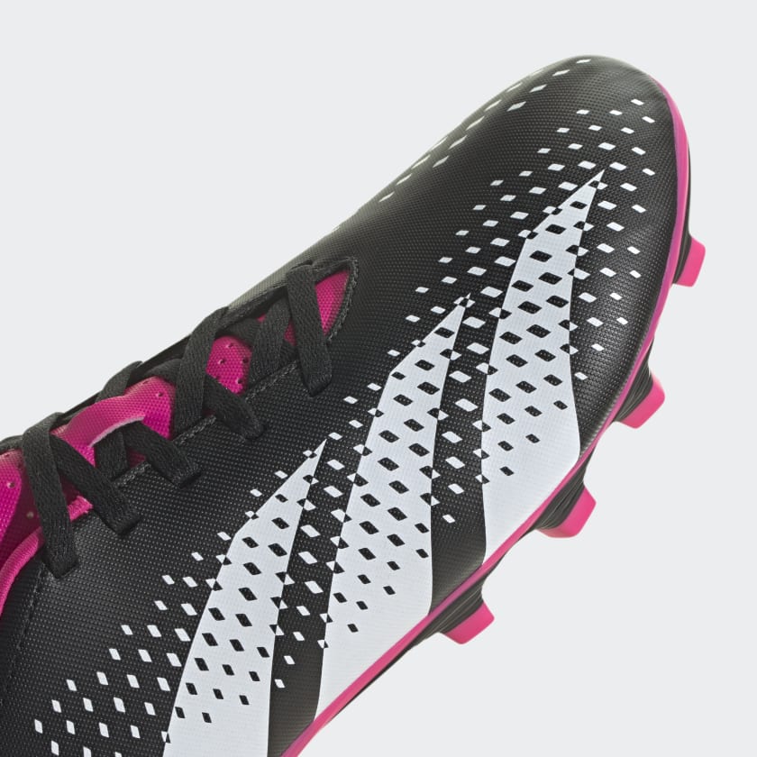 adidas Predator Accuracy.4 / Black Soccer Team Core - - Multi-Ground Cloud USA / Shop White Shock Pink 2