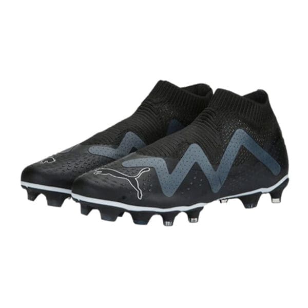 Black and grey Puma soccer cleats.