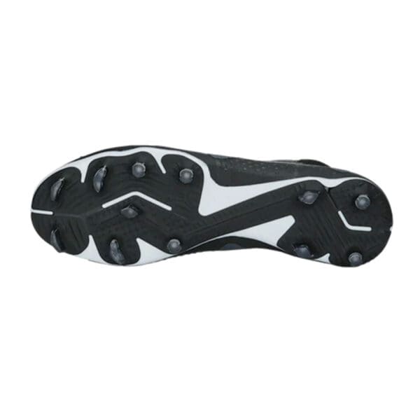 Black and white football shoe sole