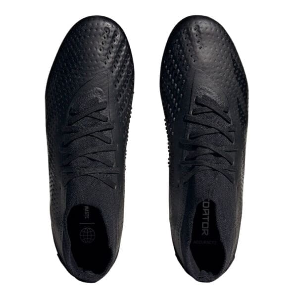 Black Adidas Predator Accuracy+ soccer cleats.