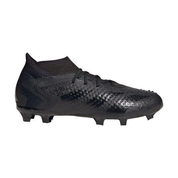 Black Adidas Predator football boots.