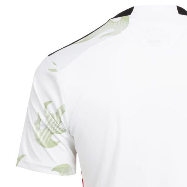 White and green patterned jersey