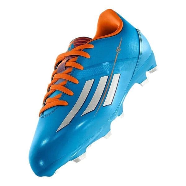 adidas F10 Youth TRX Firm Ground Shoes (Blue / Orange) - Image 2