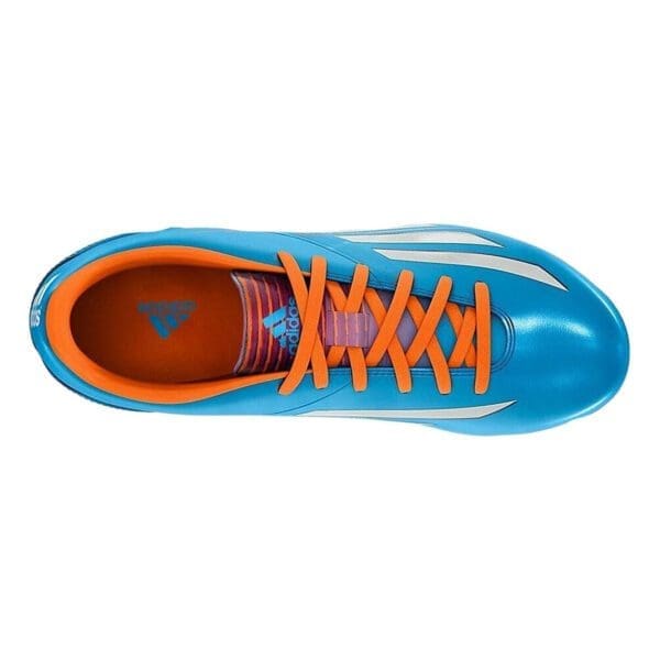 adidas F10 Youth TRX Firm Ground Shoes (Blue / Orange) - Image 3