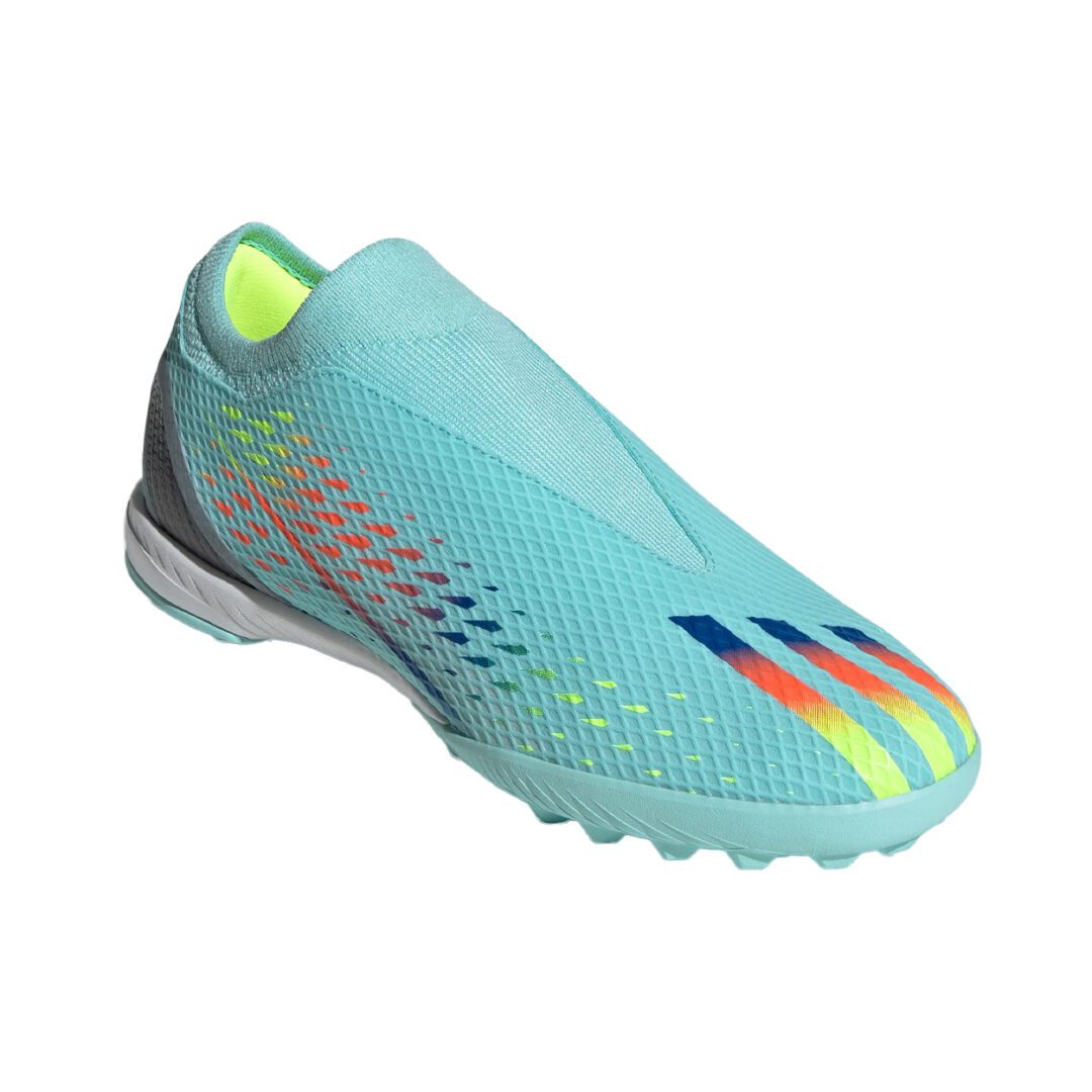 adidas X SpeedPortal .3 Laceless Turf Shoes (Clear Aqua) - Soccer Shop USA