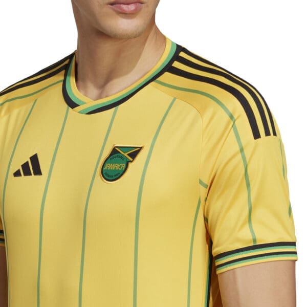 Jamaica soccer jersey with Adidas logo.