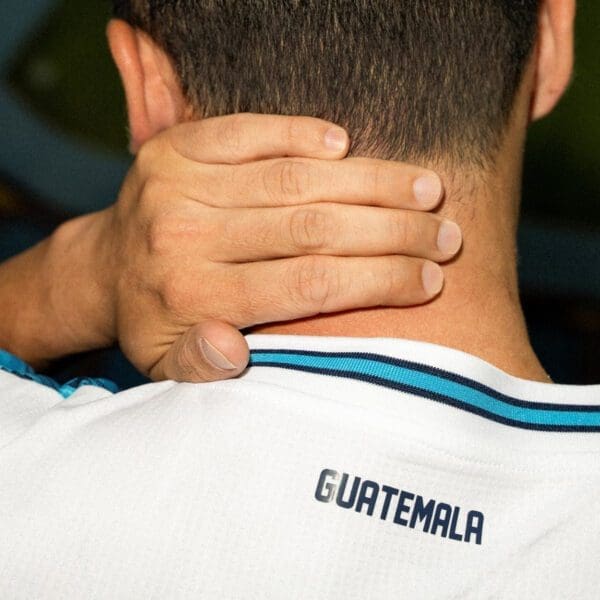 Man wearing a Guatemala jersey.