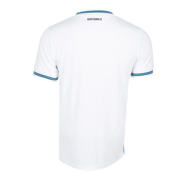 White Guatemala soccer jersey, back view.